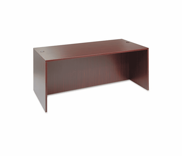 ALEVA217236MY Valencia Series Straight Front Desk Shell, 71w x 35-1/2d x 29-1/2h, Mahogany By ALERA