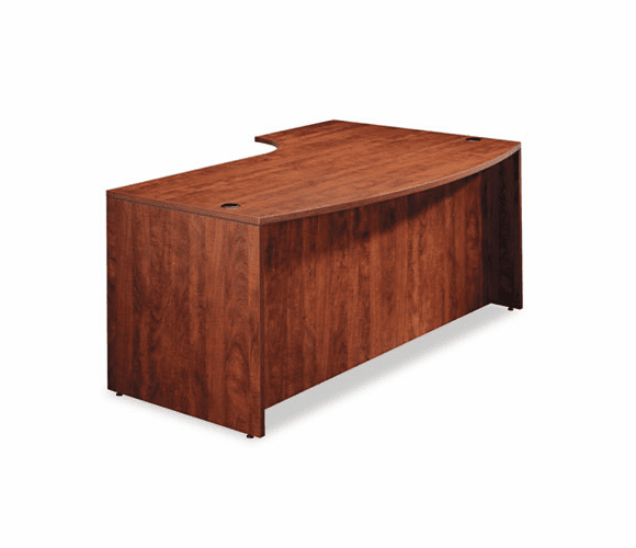 ALEVA22L7248MC Valencia Series Left-Hand Porkchop Desk Shell, 72 x 48 x 29-1/2, Medium Cherry By ALERA