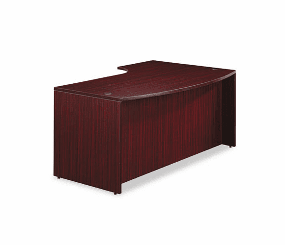ALEVA22L7248MY Valencia Series Left-Hand Porkchop Desk Shell, 72w x 48d x 29-1/2h, Mahogany By ALERA