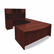 ALEVA22L7248MY Valencia Series Left-Hand Porkchop Desk Shell, 72w x 48d x 29-1/2h, Mahogany By ALERA