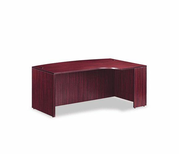 ALEVA22R7248MY Valencia Series Right-Hand Porkchop Desk Shell, 72w x 48d x 29-1/2h, Mahogany By ALERA