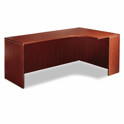 ALEVA25R7224MY Valencia Series Credenza w/Right Corner Extension, 71"w, Mahogany By ALERA