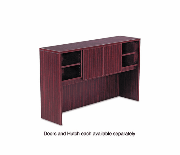ALEVA291415MY Valencia Series Hutch Doors, Laminate, 14w x 3/4d x 15h, Mahogany, 2/Set By ALERA