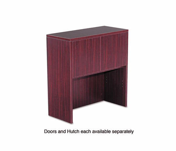 ALEVA291615MY Valencia Series Hutch Doors, Laminate, 15-1/2w x 3/4d x 15h, Mahogany, 2/ST By ALERA