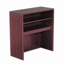 ALEVA293415MY Valencia Series Open Storage Hutch, 33-7/8w x 15d x 35-1/2h, Mahogany By ALERA