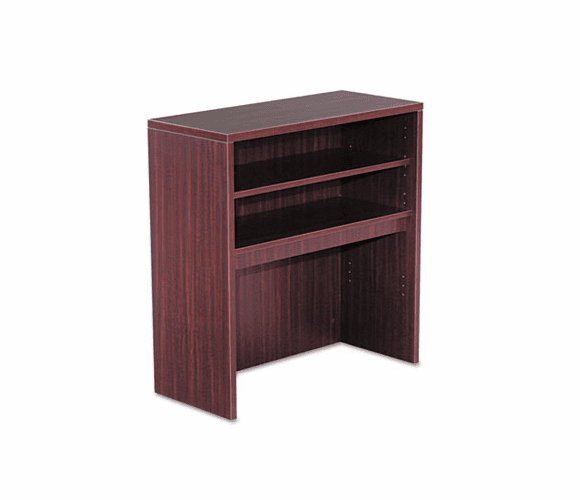 ALEVA293415MY Valencia Series Open Storage Hutch, 33-7/8w x 15d x 35-1/2h, Mahogany By ALERA