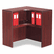 ALEVA293636MY Valencia Series Corner Open Storage Hutch, 36w x 36d x 36h, Mahogany By ALERA