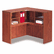ALEVA294242MC Valencia Series Corner Open Storage Hutch, 42w x 42d x 36h, Medium Cherry By ALERA