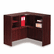 ALEVA294242MY Valencia Series Corner Open Storage Hutch, 42w x 42d x 36h, Mahogany By ALERA