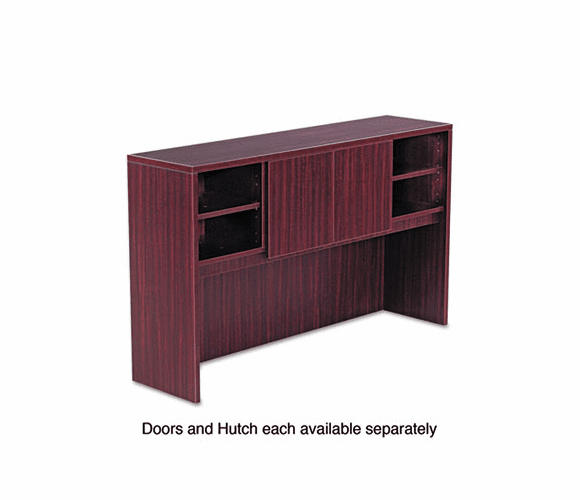 ALEVA294815MY Valencia Series Open Storage Hutch, 47w x 15d x 35-1/2h, Mahogany By ALERA