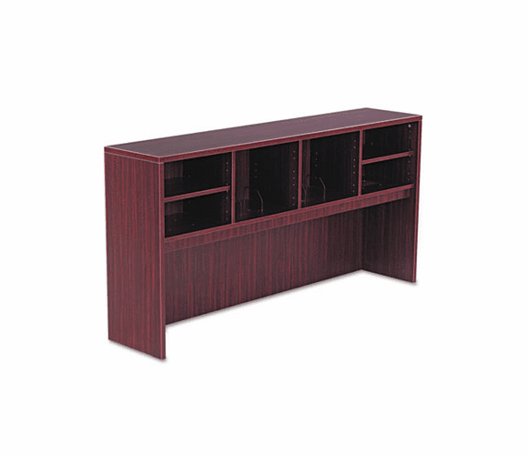 ALEVA296615MY Valencia Series Open Storage Hutch, Laminate, 64-3/4w x 15d x 35-1/2h, Mahogany By ALERA