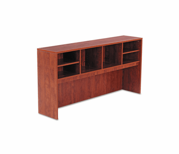 ALEVA297215MC Valencia Series Open Storage Hutch, 70-5/8w x 15d x 35-1/2h, Medium Cherry By ALERA