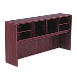 ALEVA297215MY Valencia Series Open Storage Hutch, 70-5/8w x 15d x 35-1/2h, Mahogany By ALERA