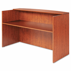 ALEVA327236MC Valencia Series Reception Desk w/Counter, 71w x 35-1/2d x 44-3/4h, Medium Cherry By ALERA