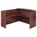 ALEVA327236MY Valencia Series Reception Desk w/Counter, 71w x 35-1/2d x 44-3/4h, Mahogany By ALERA