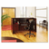 ALEVA327236MY Valencia Series Reception Desk w/Counter, 71w x 35-1/2d x 44-3/4h, Mahogany By ALERA