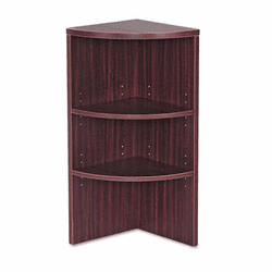 ALEVA621515MY Valencia Series Upper End Cap Bookcase, 2 Shelf, 15 x 15 x 35-1/2, Mahogany By ALERA