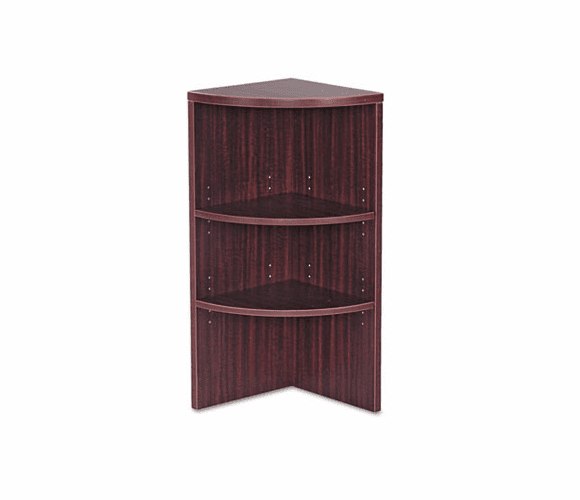 ALEVA621515MY Valencia Series Upper End Cap Bookcase, 2 Shelf, 15 x 15 x 35-1/2, Mahogany By ALERA