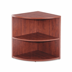 ALEVA622424MC Valencia Lower End Cap Bookcase, 23-5/8w x 23-5/8d x 29-1/2h, Medium Cherry By ALERA
