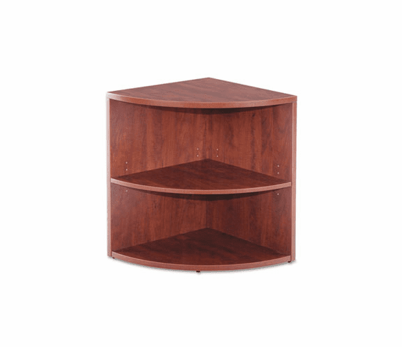 ALEVA622424MC Valencia Lower End Cap Bookcase, 23-5/8w x 23-5/8d x 29-1/2h, Medium Cherry By ALERA