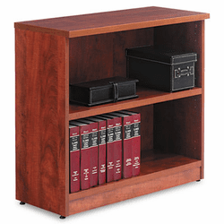 ALEVA633032MC Valencia Series Bookcase, 2 Shelves, 31-3/4w x 12-1/2d x 29-1/2h, Medium Cherry By ALERA