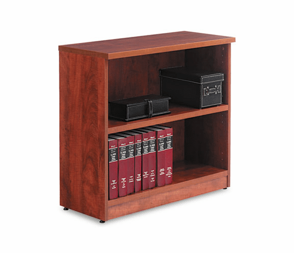 ALEVA633032MC Valencia Series Bookcase, 2 Shelves, 31-3/4w x 12-1/2d x 29-1/2h, Medium Cherry By ALERA