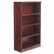 ALEVA635632MY Valencia Series Bookcase, 4 Shelves, 31-3/4w x 12-1/2d x 55h, Mahogany By ALERA