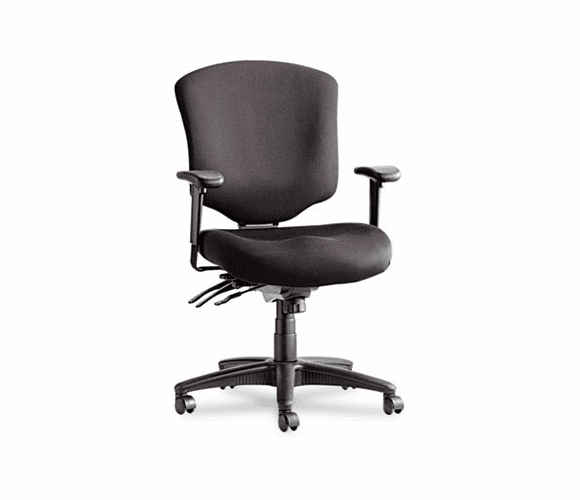 ALEWP42SFB10B Wrigley Pro Series Mid-Back Multifunction Chair w/Seat Glide, Black By ALERA