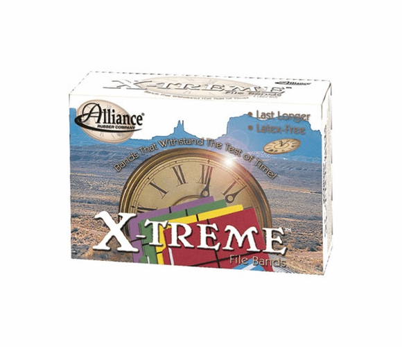 ALL02004 X-treme File Bands, #117B, 7 x 1/8, Black, Approx. 175 Bands/1lb Box By ALLIANCE RUBBER