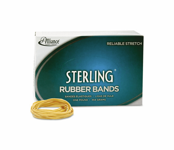 ALL24545 Sterling Ergonomically Correct Rubber Bands, #54, Assorted Sizes, 1lb Box By ALLIANCE RUBBER