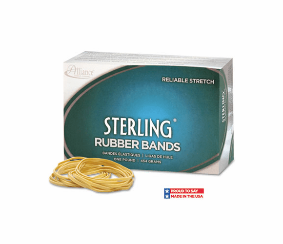 ALL24625 Sterling Ergonomically Correct Rubber Bands, #62, 2-1/2 x 1/4, 600 Bands/1lb Box By ALLIANCE RUBBER
