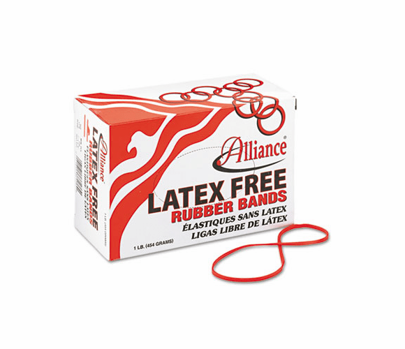 ALL37176 Latex-Free Orange Rubber Bands, Size 117B, 7 x 1/8, 250/Box By ALLIANCE RUBBER