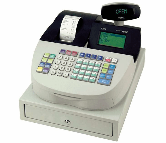 Alpha 710ML Thermal Cash Register, Factory Refurbished By Royal