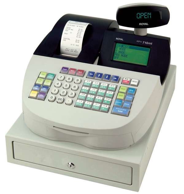 Alpha 710ML Thermal Cash Register, Factory Refurbished By Royal