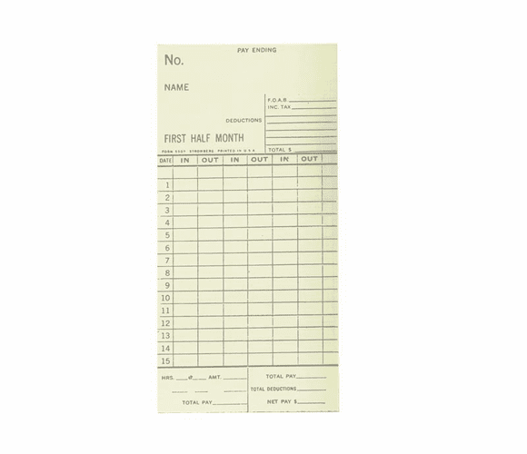 AMA-550350 .244 spacing; monthly & semi-monthly (250/pk) By Amano