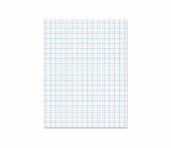 AMP22000 20lb Quadrille Pad w/4 Squares/Inch, Ltr, White, 1 50-Sheet Pad By AMPAD/DIV. OF AMERCN PD&PPR