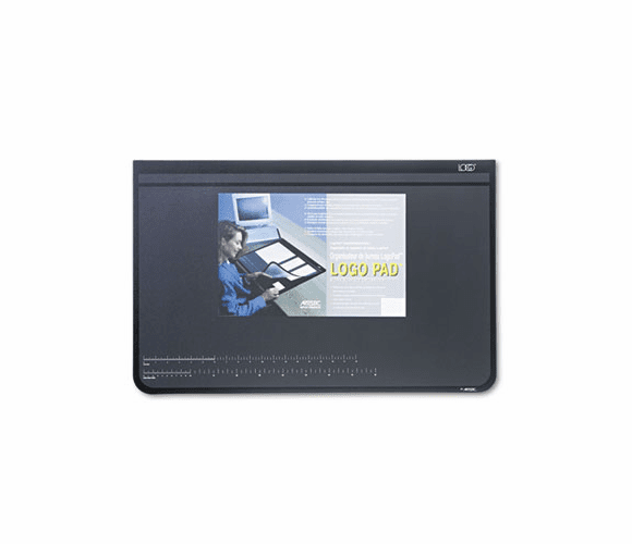 AOP41200S Logo Pad Desktop Organizer with Clear Overlay, 31 x 20, Black By ARTISTIC LLC
