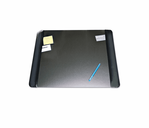 AOP413841 Executive Desk Pad with Leather-Like Side Panels, 24 x 19, Black By ARTISTIC LLC