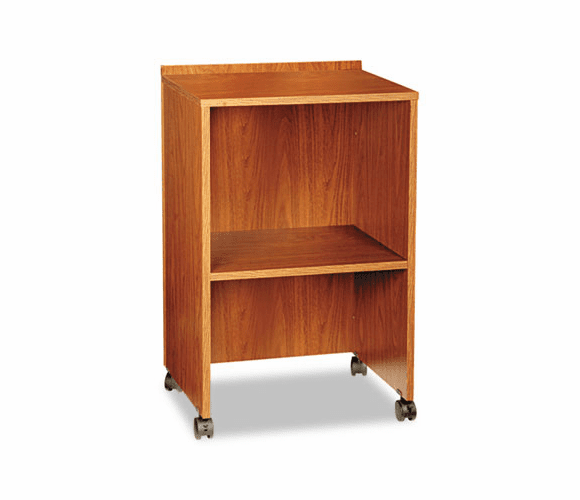 APLS260WT Mobile Lectern Base/AV Cart, 21w x 18d x 33h, Walnut By AMPLIVOX PORTABLE SOUND SYS.