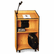 APLS450MO Presidential Plus Lectern, 25-1/2w x 20-1/2d x 46-1/2h, Medium Oak By AMPLIVOX PORTABLE SOUND SYS.