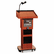 APLS505AMH Executive Adjustable Sound Column Lectern, 21w x 15d x 46-1/2h, Mahogany By AMPLIVOX PORTABLE SOUND SYS.