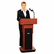 APLS505AMH Executive Adjustable Sound Column Lectern, 21w x 15d x 46-1/2h, Mahogany By AMPLIVOX PORTABLE SOUND SYS.