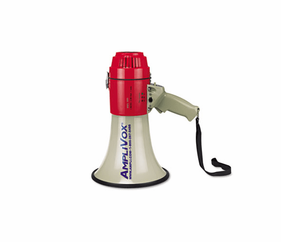 APLS601 MityMeg Piezo Dynamic Megaphone, 15W, 5/8 Mile Range By AMPLIVOX PORTABLE SOUND SYS.