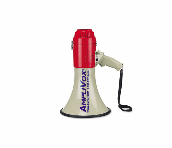 APLS602 MityMeg Piezo Dynamic Megaphone, 25W, 1 Mile Range By AMPLIVOX PORTABLE SOUND SYS.
