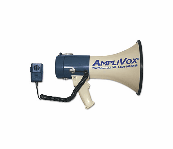 APLS602M MityMeg Piezo Dynamic Megaphone w/Detachable Microphone, 25W, 1 Mile Range By AMPLIVOX PORTABLE SOUND SYS.
