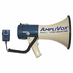 APLS602M MityMeg Piezo Dynamic Megaphone w/Detachable Microphone, 25W, 1 Mile Range By AMPLIVOX PORTABLE SOUND SYS.