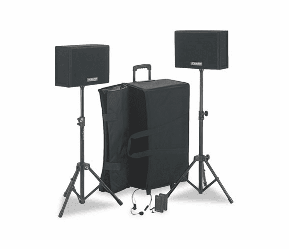 APLSW227 Portable Wireless Powered Speaker Voice Projector Kit, Black By AMPLIVOX PORTABLE SOUND SYS.