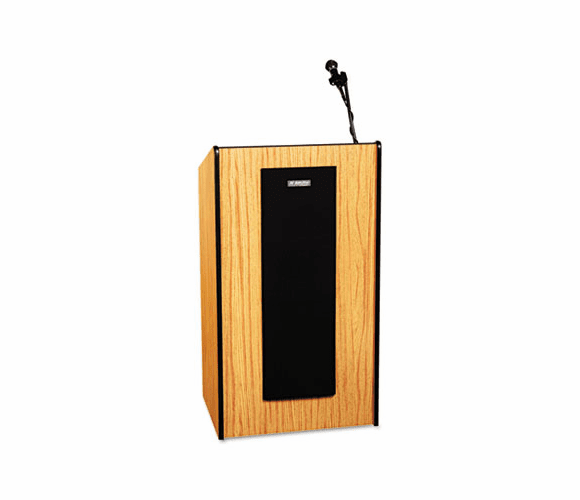 APLSW450MO Presidential Plus Wireless Lectern, 25-1/2w x 20-1/2d x 46-1/2h, Medium Oak By AMPLIVOX PORTABLE SOUND SYS.