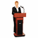 APLSW505AMH Exec. Adjustable Sound Column Lectern, Wireless, 21w x 15d x 46-1/2h, Mahogany By AMPLIVOX PORTABLE SOUND SYS.