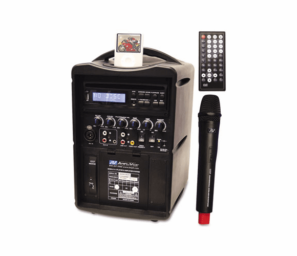 APLSW720 iPod Wireless PA System, 30W Amp By AMPLIVOX PORTABLE SOUND SYS.